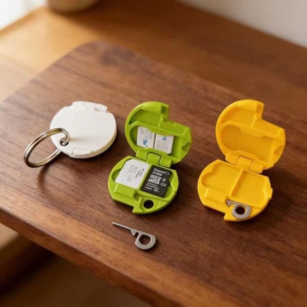 3D-printad SIM- och TF-kortshållare Bärbar minneskortsförvaring A2