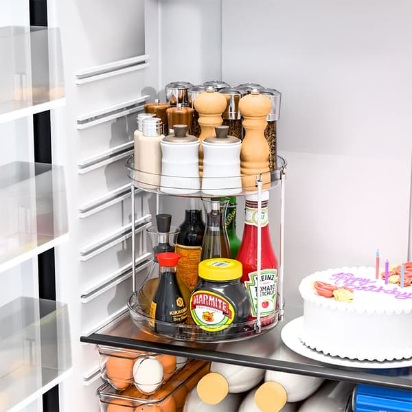 Roterende Krydderihylde Multifunktionel Opbevaringsdrejeskive Organizer Fo 1 Layer