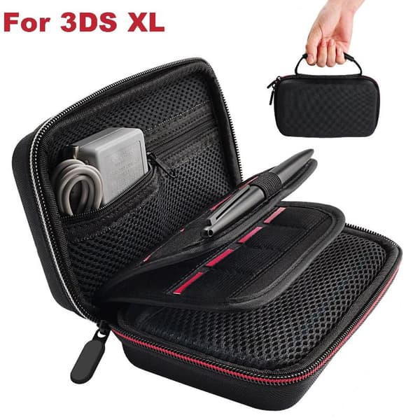 For Ny 3DS XL Hard Shell Bæreveske Bærbar Reiseveske P Black