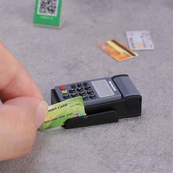 1 sæt Mini Supermarked Kasseapparat & POS-maskine Sæt Samleobjekt