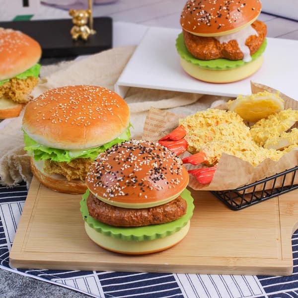 Simulering Hamburger Legetøj Sjovt Legetøj Burger Model Indretning Langsom Stigning
