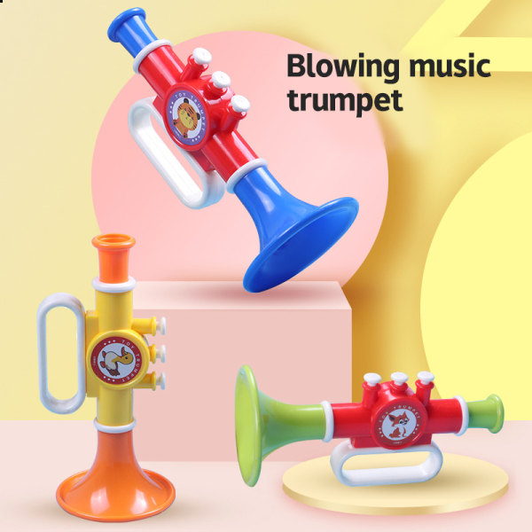 17 cm blæsende trompetstemme Skiftende fløjtehorn Legetøj Musical P 1PC Random Color