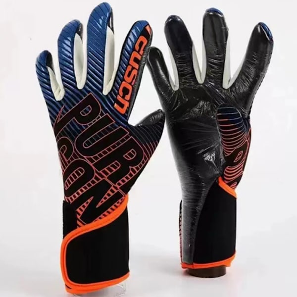 Latex slidstærk og skridsikker specialiseret fodboldmålmand Black Orange Size 9