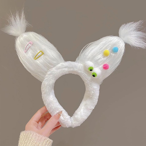 Hauska Pehmo Ruma Doll HairBand Nainen Winter e Cartoon Face Was Multicolor