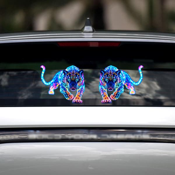Levende Neon Leopard Motorsykkel Klistremerker Vanntette For Scooter 1pc