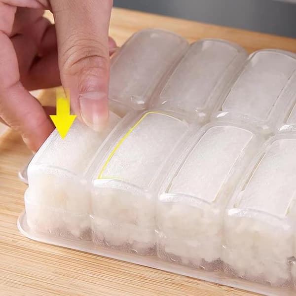 10 fack sushiform non-stick tryckförvaringslåda lunchverktyg D