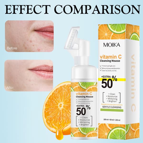 MOIKA C-vitamin Rensende Mousse Ansigtsrens Ansigtsvask Fugt 150ml