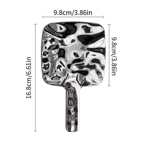 Ins Liquid Shape Square Mirror Mini Håndholdt skrivebordskosmetikk