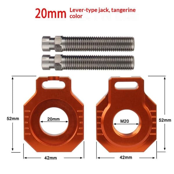 22/25 mm bagaksel kædestrammer aluminium kædestrammerskrue A4