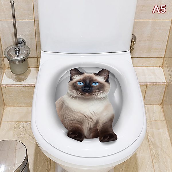 Vedenkestävä wc-kannen tarra Uutuus Creative Funny Toile A5
