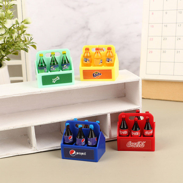 1 Set Dollhouse Miniature Cola Soda Sprite Pullot Modle Keittiö A3