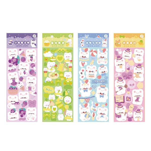10 STK Kawaii n Deco Sticker Pack og Farverige tegneseriedesigns Spa A11