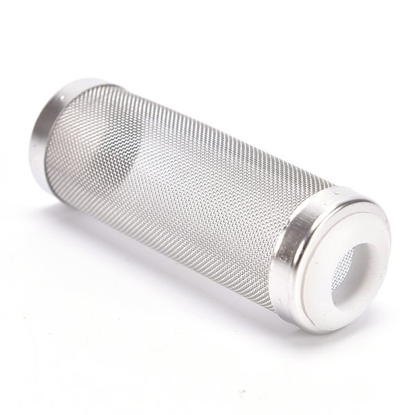 holdbart rustfrit stål filter mesh akvarie filter vagt fisk 8.5cm