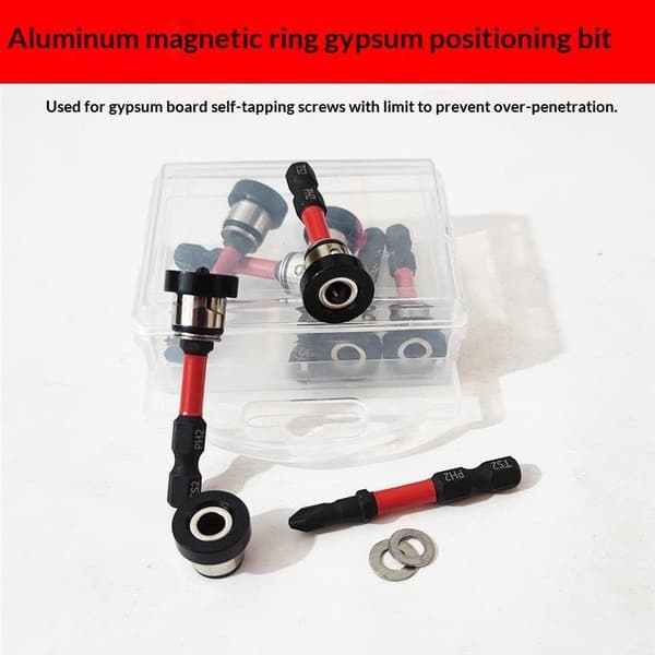 3 stk. magnetisk positioneringsskruetrækkerbits til lokalisering af batchhoved Black 3pcs