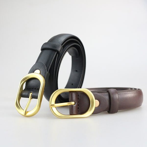 Retro beltespenne for kvinner Mote Dame belteskinn for kvinner Black