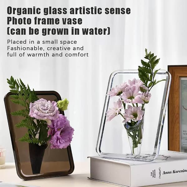 Ramme Blomstervase Klar Akryl Vase Til Blomster 2pcs