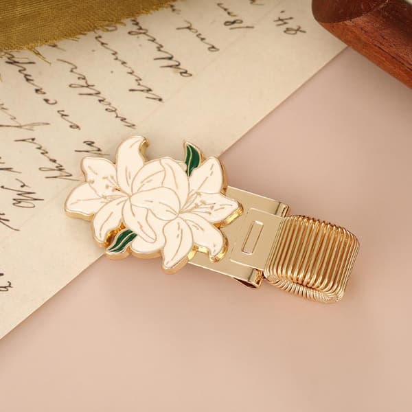 Blomstertema metalpenneclips A2