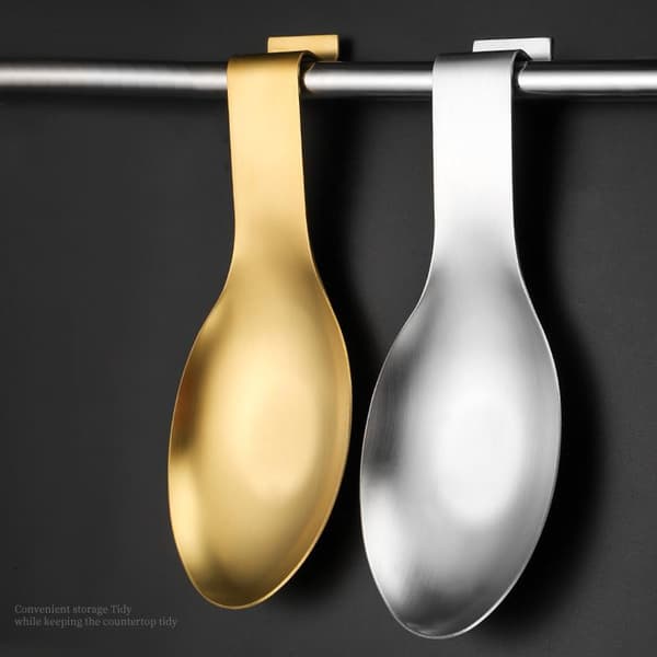 Fiskeformet rustfrit stål skeholder fortykket buffetklemme Tur Silver