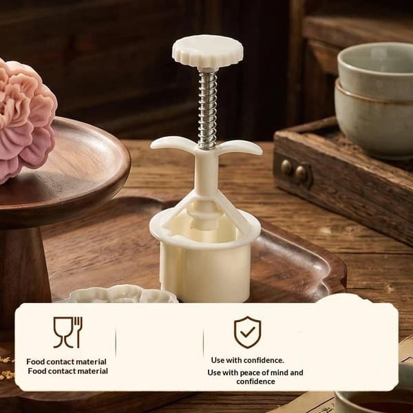 Månefest Rund Månekakeform 75g Peonblomstform 1