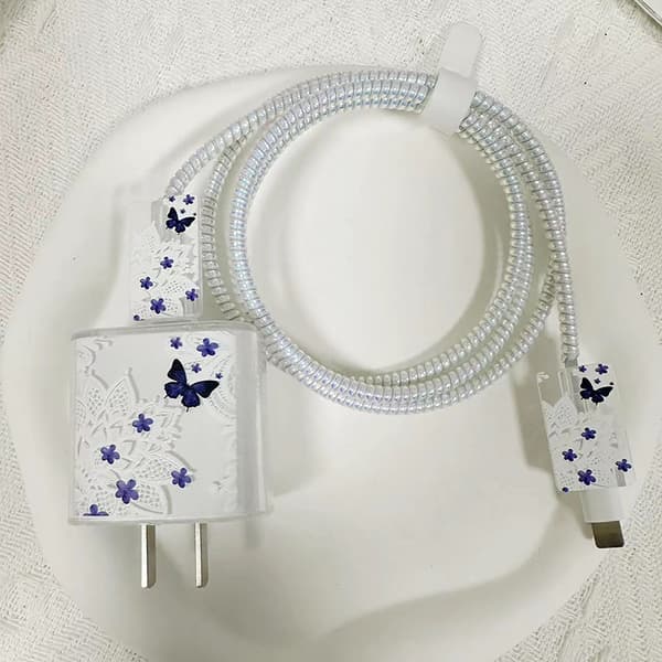 USB-kabelbeskyttelse US Charger Protector Cover e Style Prot purple