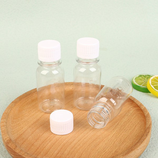 5 st 60 ml små plastflaskor ingefära shotflaskor med lock M 5pcs