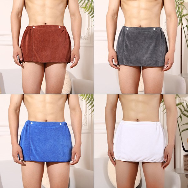 Sexy Sleep Bottoms Mikrokuitupyjamat Miesten Yöasut Lyhyt pyyhe White