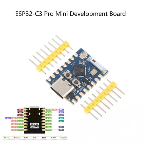 ESP32C3 Pro Mini -kehityskortti WiFi Bluetooth -moduuli ESP32 1Set