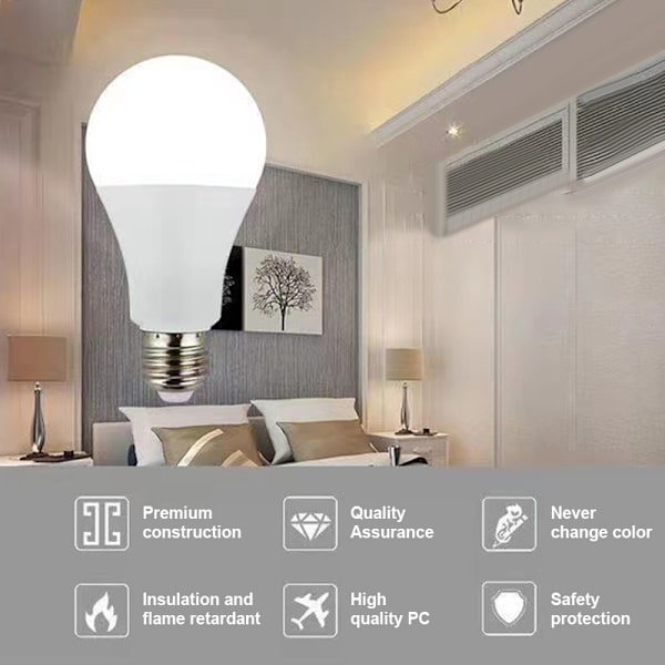 Led Glödlampa E27 Skruv Hembelysning Energisparande konstant C A