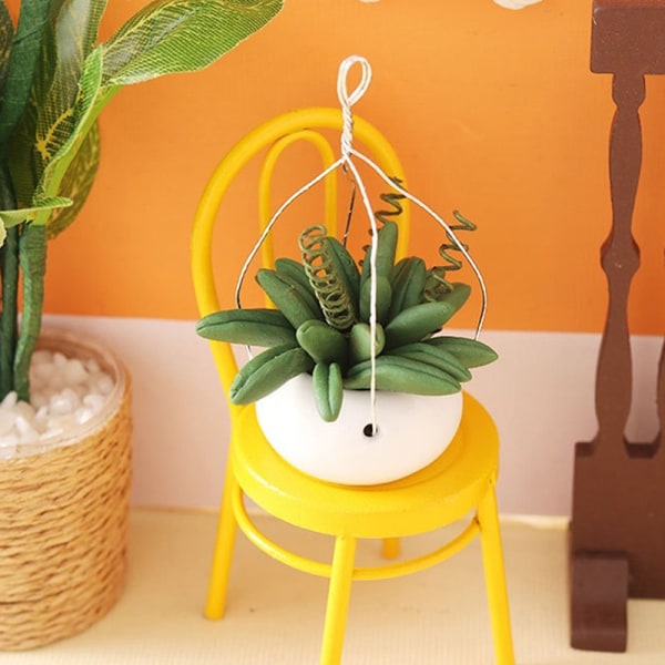 1:12 Dockhus Miniatyr hängande grön kruka Bonsai Home