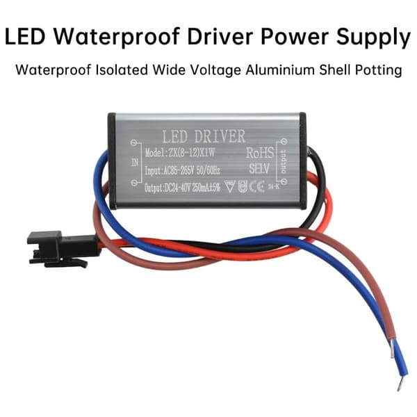 LED Driver Ballast AC85-265V 1-24W 250MA Adapter Transformator Li A3
