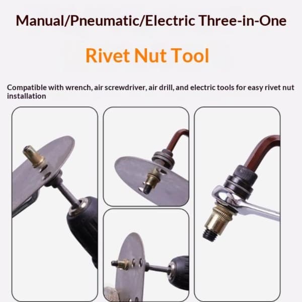 Handnitmutterhuvudsats Nitmutterverktyg Manuell Nitmaskin Nitmutter Till M10