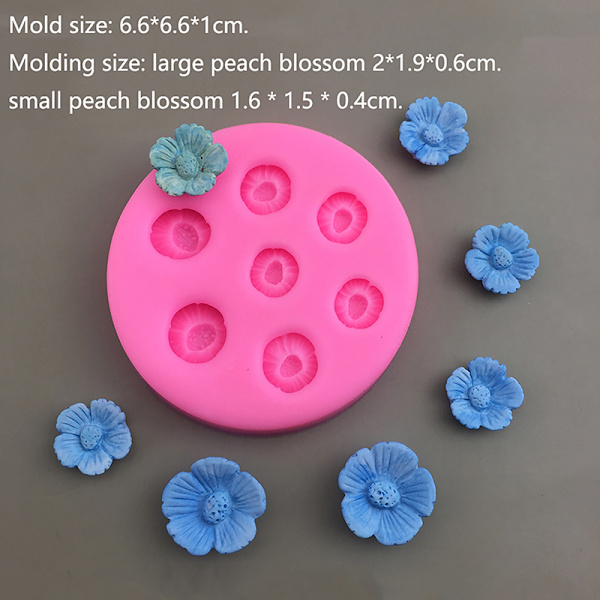 1 st körsbärsblomma persika blomma silikonform DIY tårta dekor B B