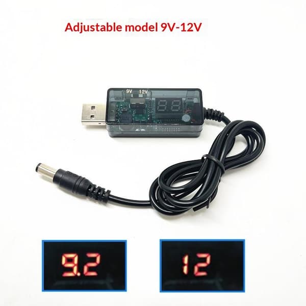 USB Boost Converter DC 5V til 9V 12V Step Up Converter Kabel 3.5