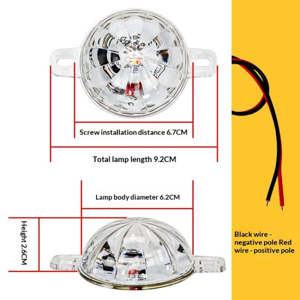 DC 12-80V 8W LED Strobelys Undervognslys Hjælpebremse 1