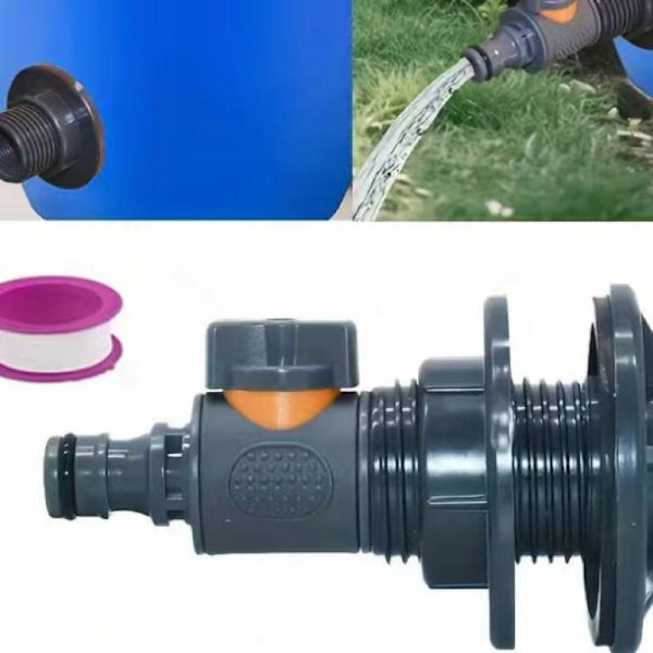 PVC Vattentunna Adapter Gray