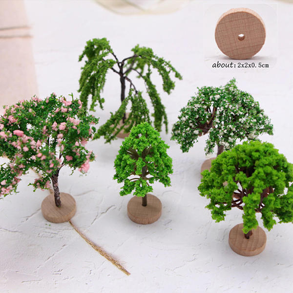 1 kpl Mini Tree Fairy Garden Decorations -nukkekodin miniatyyrejä A5