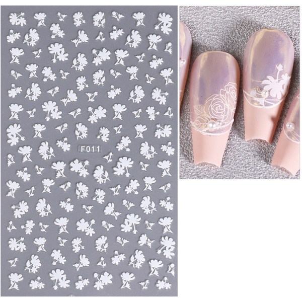 Fashion Cherry Blossom Nail Art Sticker 3D Blomster Manicure Dec A5