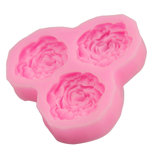 Peonblomst Silikonform Bryllupskake Topper Fondantkake