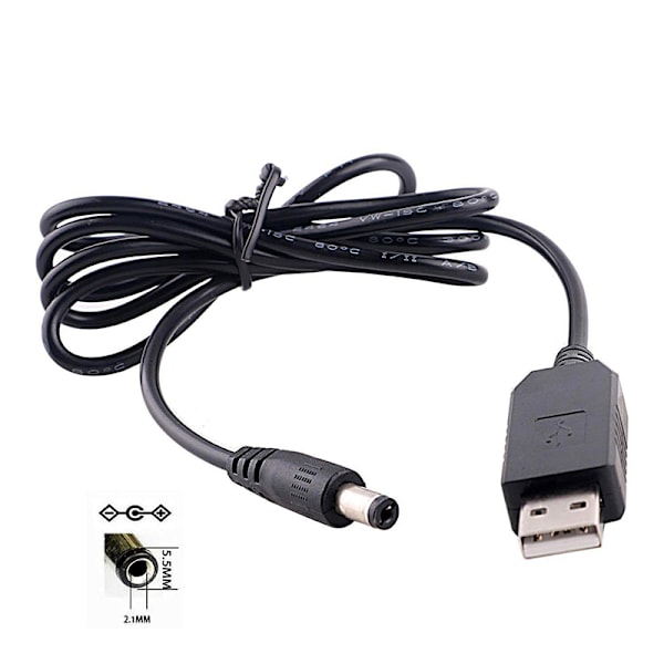 USB til jævnstrømskabel 5V til 12V Boost Converter 8 adaptere USB A6