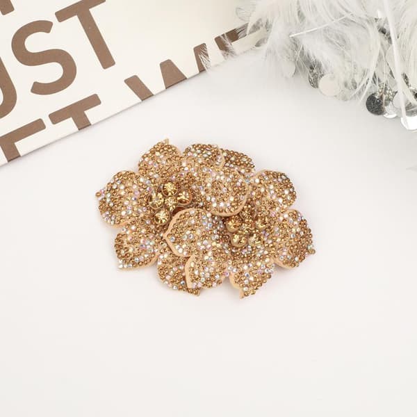 Rhinestone Blomst Flat Hotfix Applikasjon For Klær Sko DIY C A5