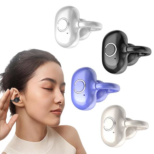 Bluetooth 5.3 Clip On Open Ear Bluetooth-øretelefon HD-lydtråd Black