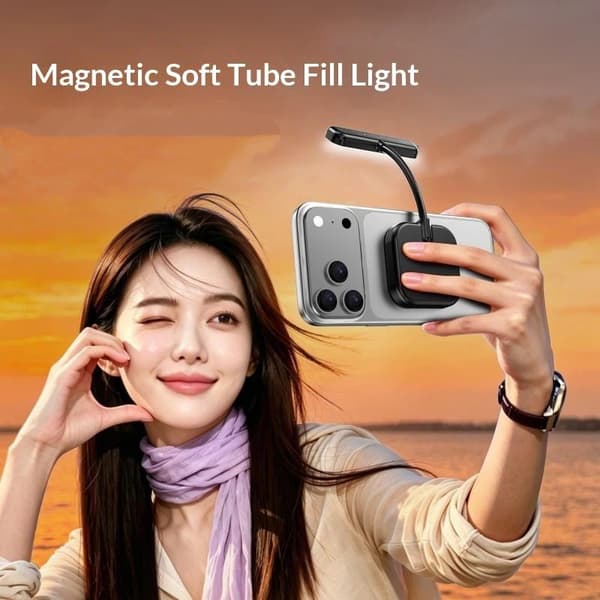 3 farvetemperatur justerbar magnetisk telefonfyldningslys Selfie