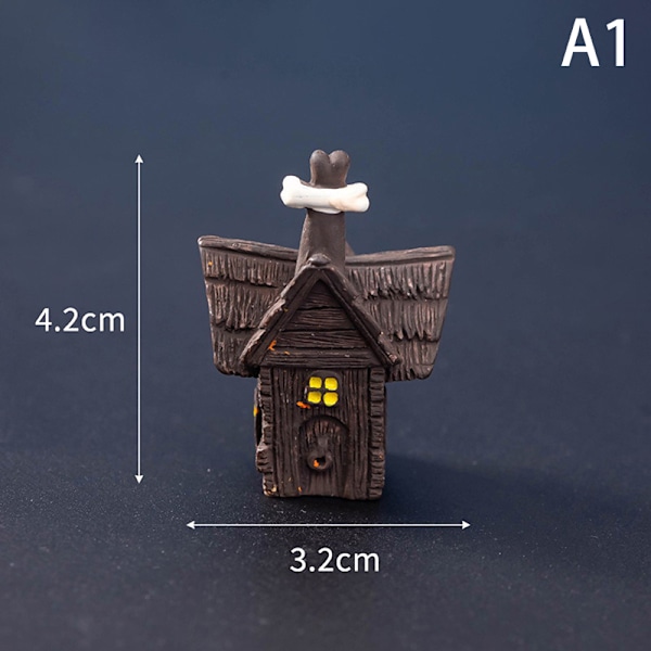 Halloween Mikro Landskap Miniatyr Resin Håndverk Mini Fe Hagem A1