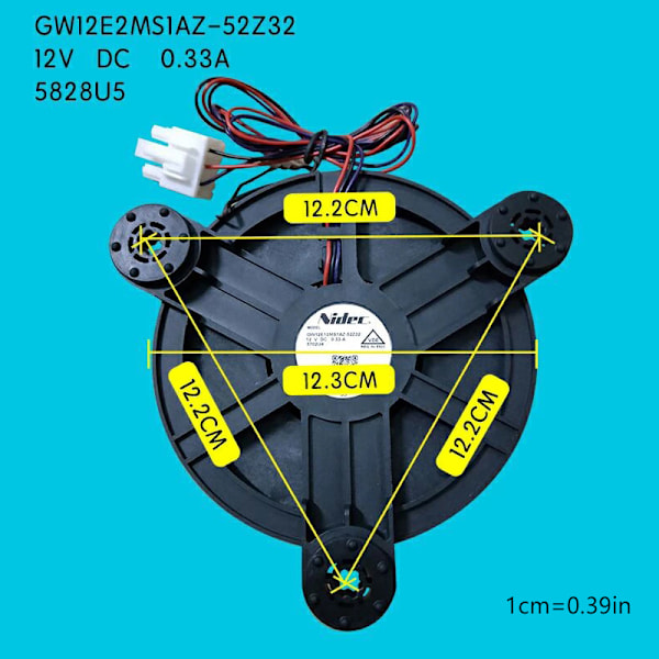 Køleventilator GW12E12MS1AZ-52Z32 ventilatormotor egnet til Haier ref ...
