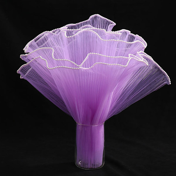 28cmx1M Blomsterförpackningspapper Våg Garn Blomsterhandlare Bukettförpackning Purple