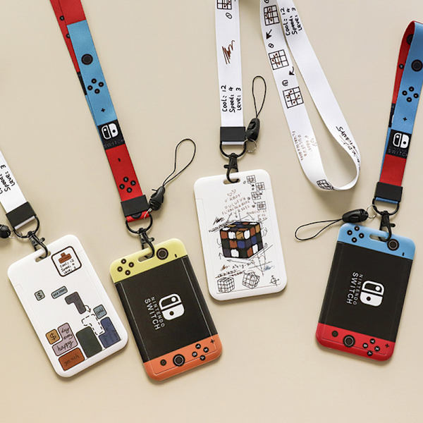Ins Couple Models e Transparent Lanyard Card Holder A4