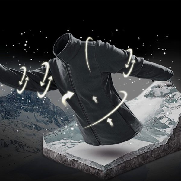 Ski Wear Ladies Winter Warm Ski Hoodie Set Vattentät vindtät For WOMEN Black M