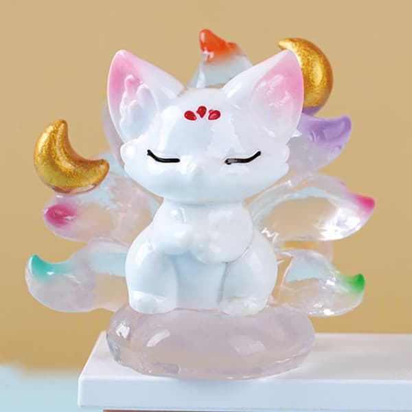 e Nine Tailed Fox Blind Box Figurer Transparent Design För De A3