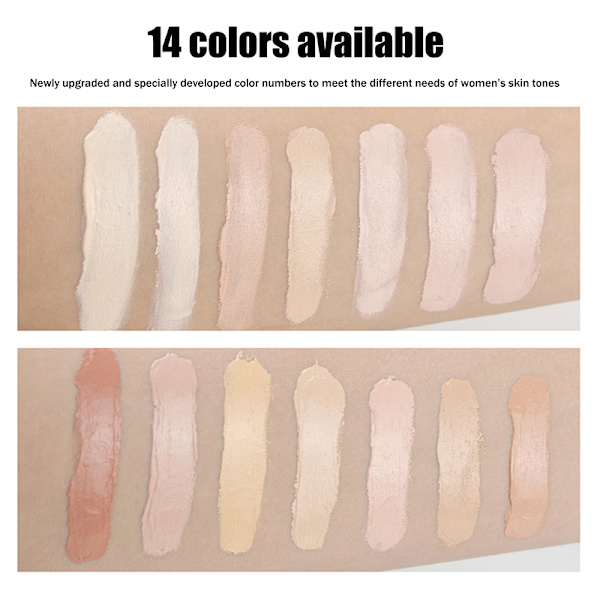 Fuld hud concealer foundation creme ansigt professionel plet E
