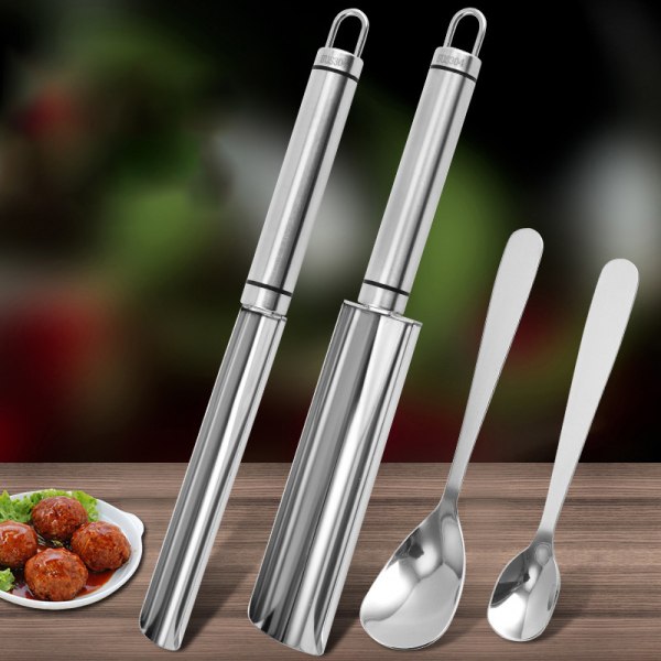 Rustfrit stål Meatball Maker Clip DIY Fiskekød Rice Ball Mak L